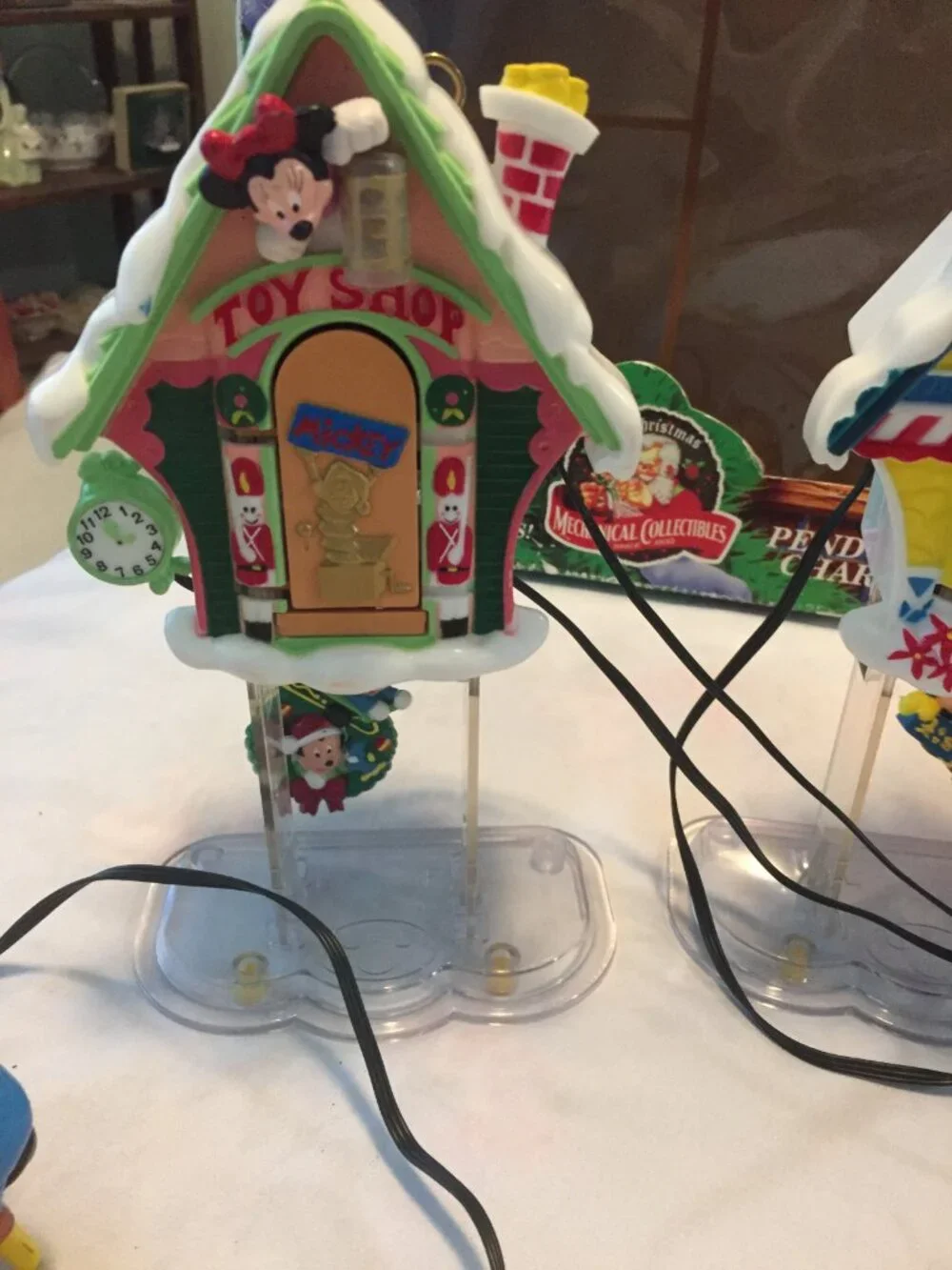 Vintage 1993 Mr. Christmas Disney Mickey's Clock Shop Animated Musical Set Light